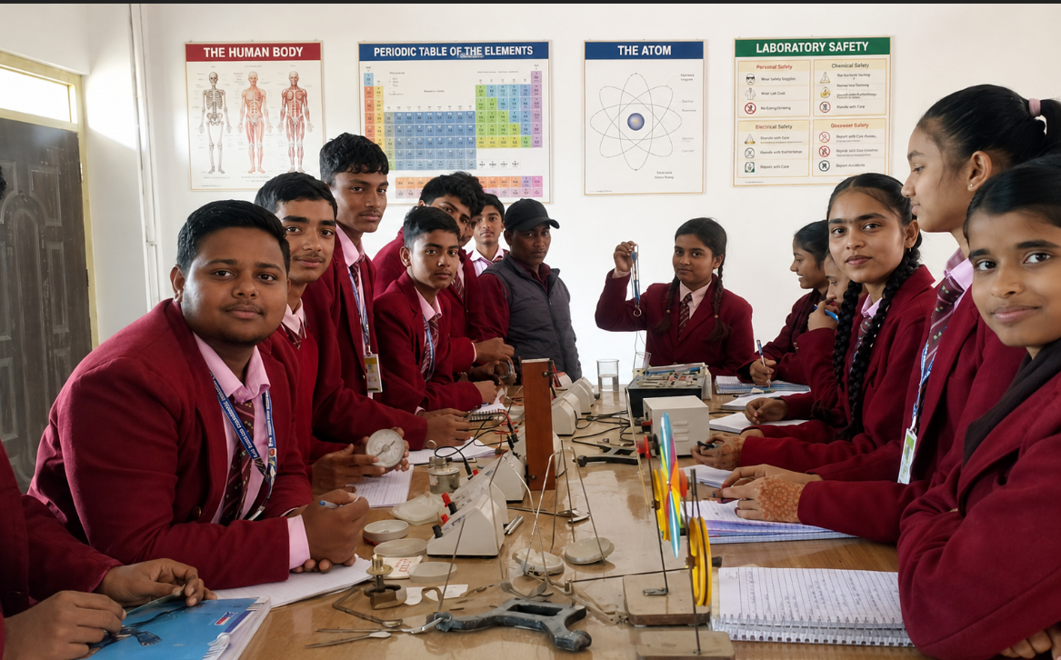 Science laboratory at DS English Boarding School Supaul Bihar